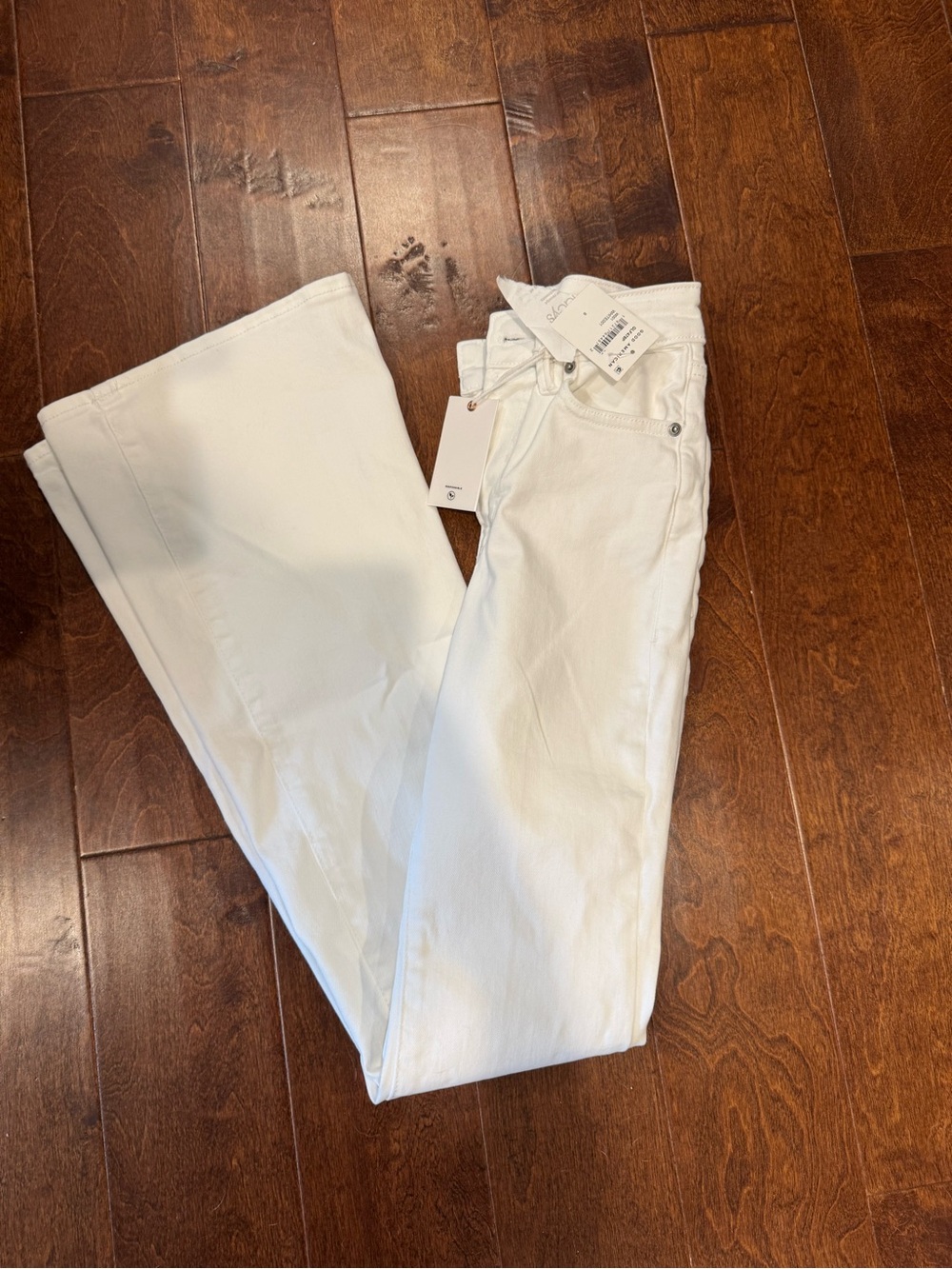Good American White Flare Jeans